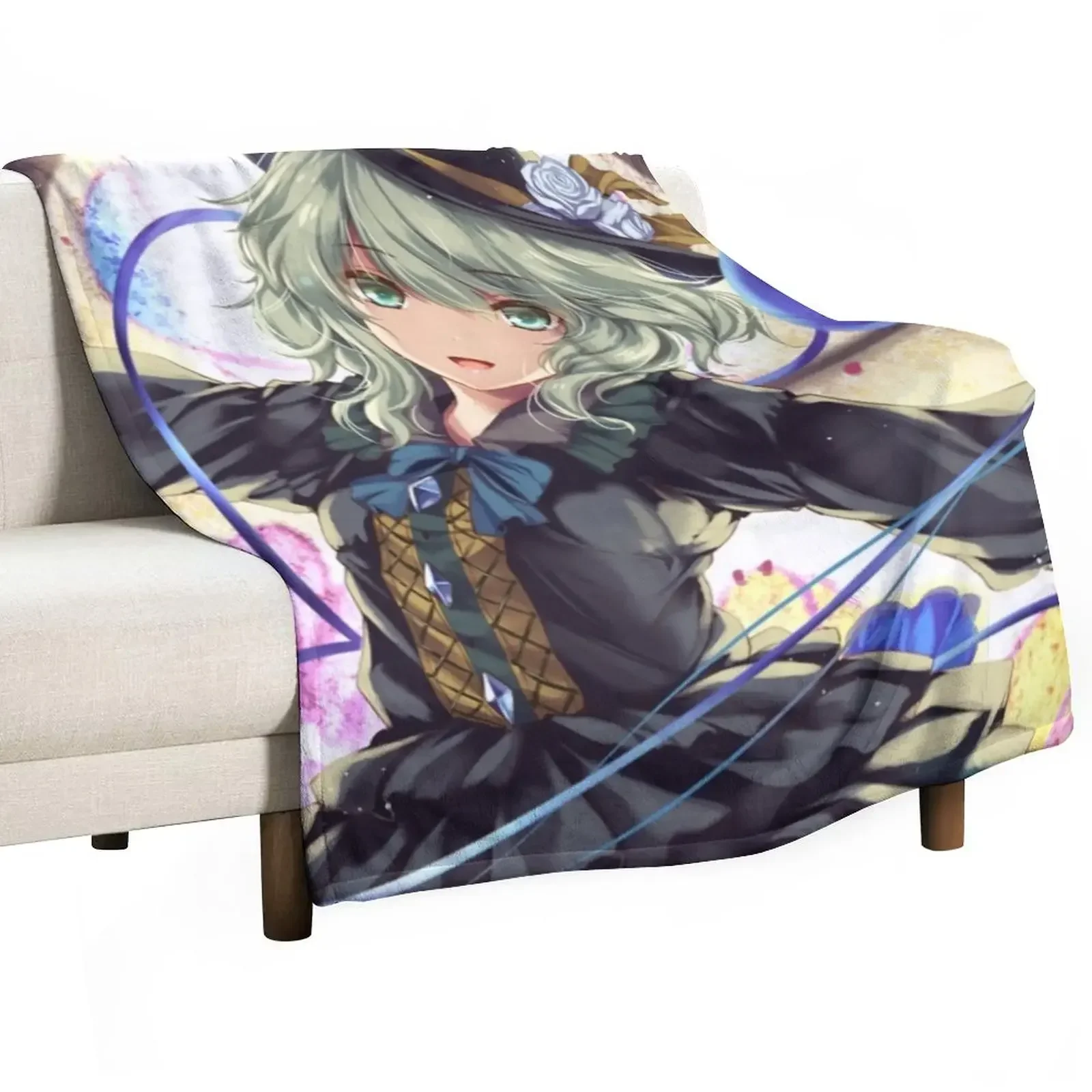 

Komeiji Koishi Throw Blanket Furry Multi-Purpose Flannels Retros Blankets