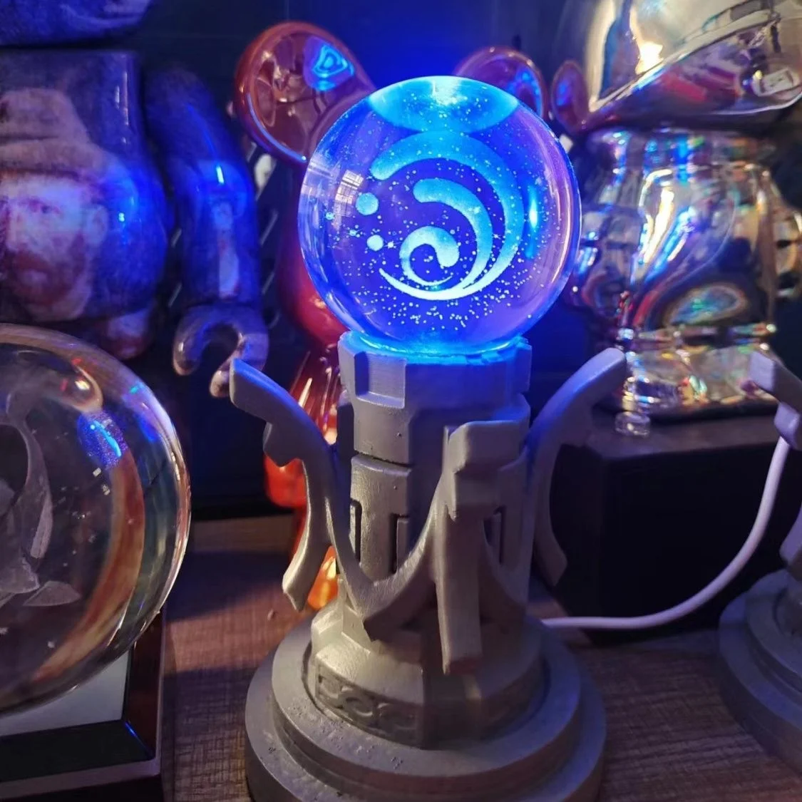 Game Genshin Impact 7 Element Ball God's Eye Night Light Wendi Xiao Klee Hutao Inazuma Mondstadt Liyue Element Toys Fans Gifts