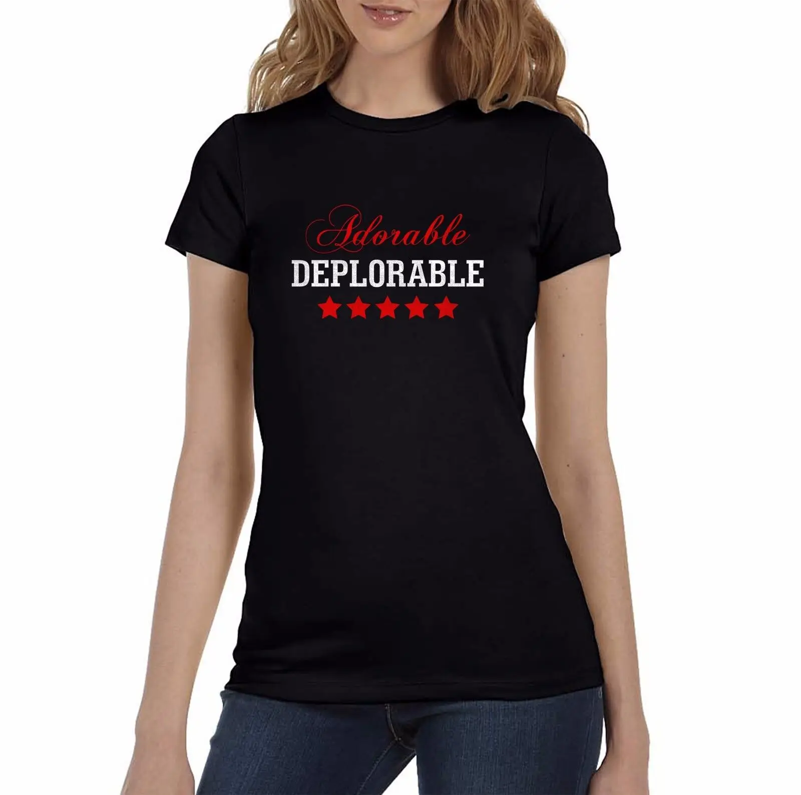 Adorable Deplorable Women's Black T-Shirt (S-XL)