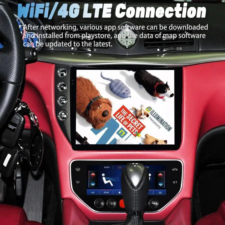 RHD Car Radio Audio Screen For Maserati GranTurismo GT 2007-2014 Android Auto Video Player Navigation Carplay GPS + Ac Screen