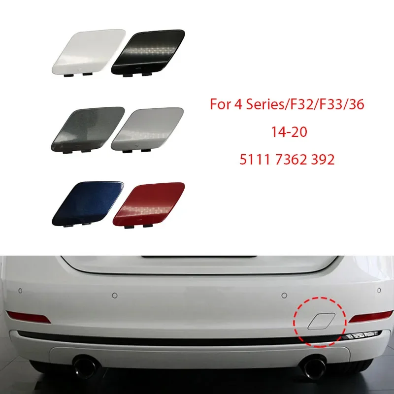 المصد الخلفي للسيارة سحب هوك غطاء ثقب لوحة غطاء المقطورة الأمامية 14-20 51127362264 لسيارات BMW 4 Series/F32/F33/36 #4