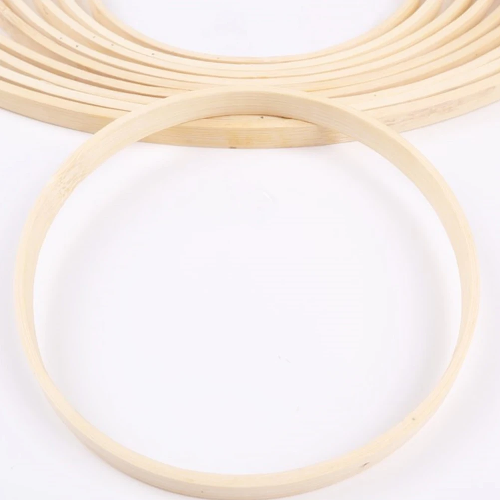 

12 Pcs Catcher Bamboo Circle Embroidery Tightening Dreamcatcher Accessories Metal Dreaming Ring Miss