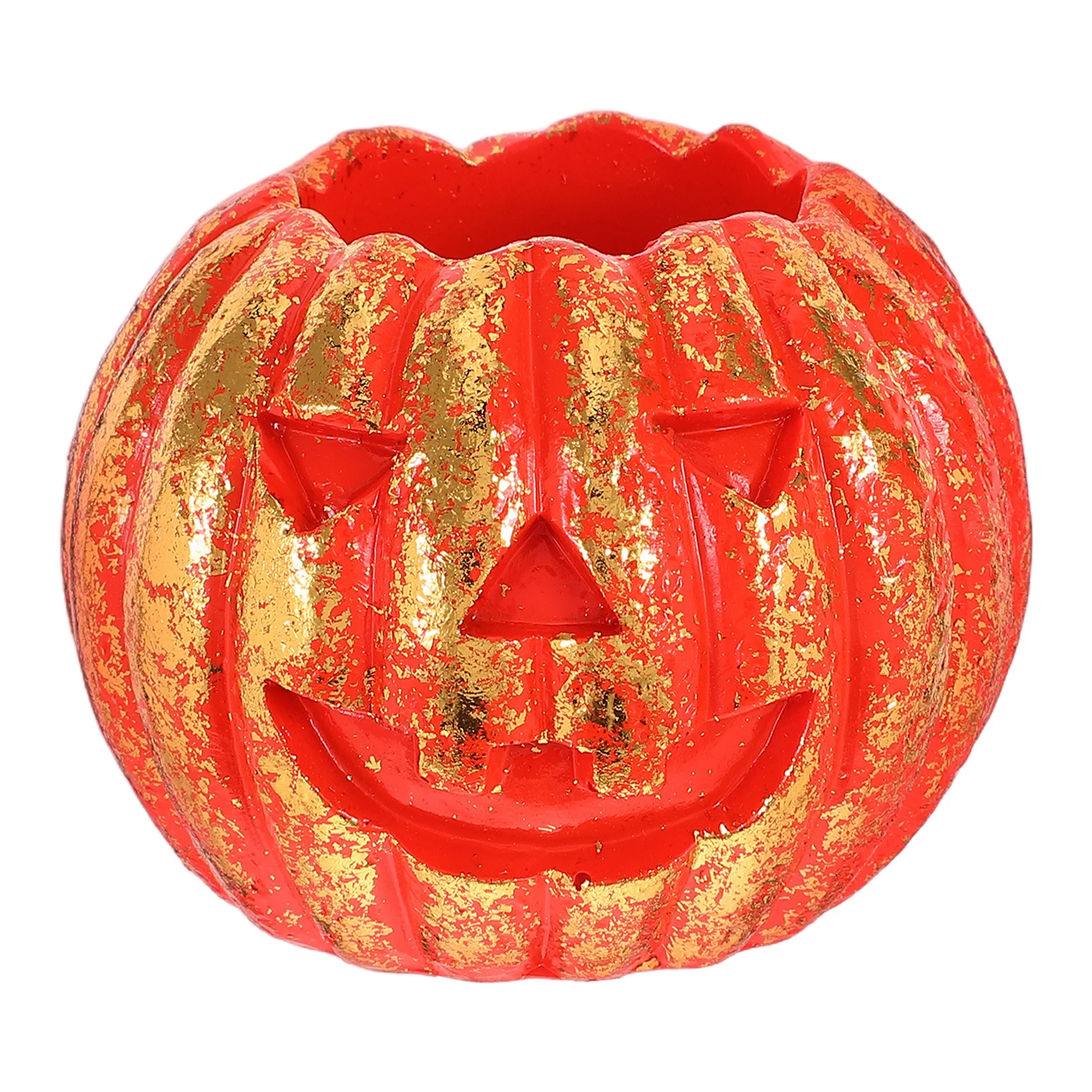 

Halloween Pumpkin Holder Resin Tea Light Taper Stand Fall Thanksgiving Table Decor Pumpkins for Decorating Outside