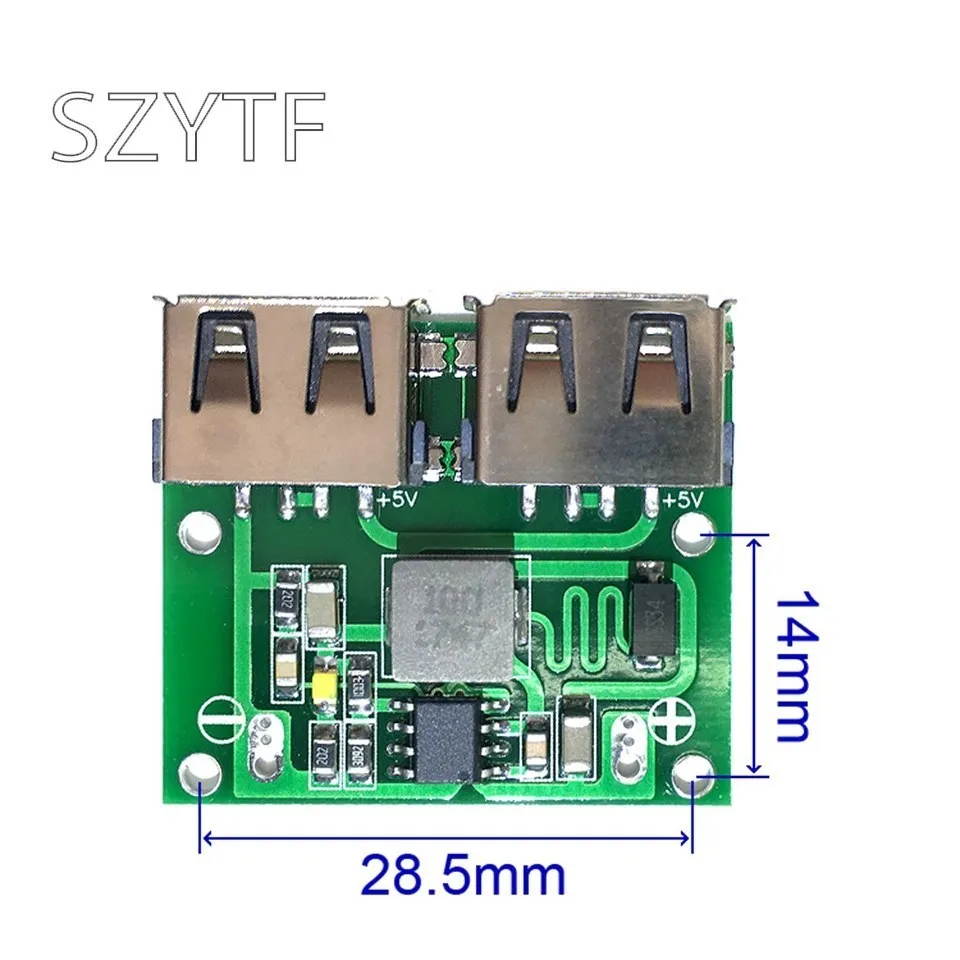 9V 12V 24V to 5V DC-DC Step Down Charger Power Module 2 Double Dual USB Output Buck Voltage 3A Car Charge Charging Regulator