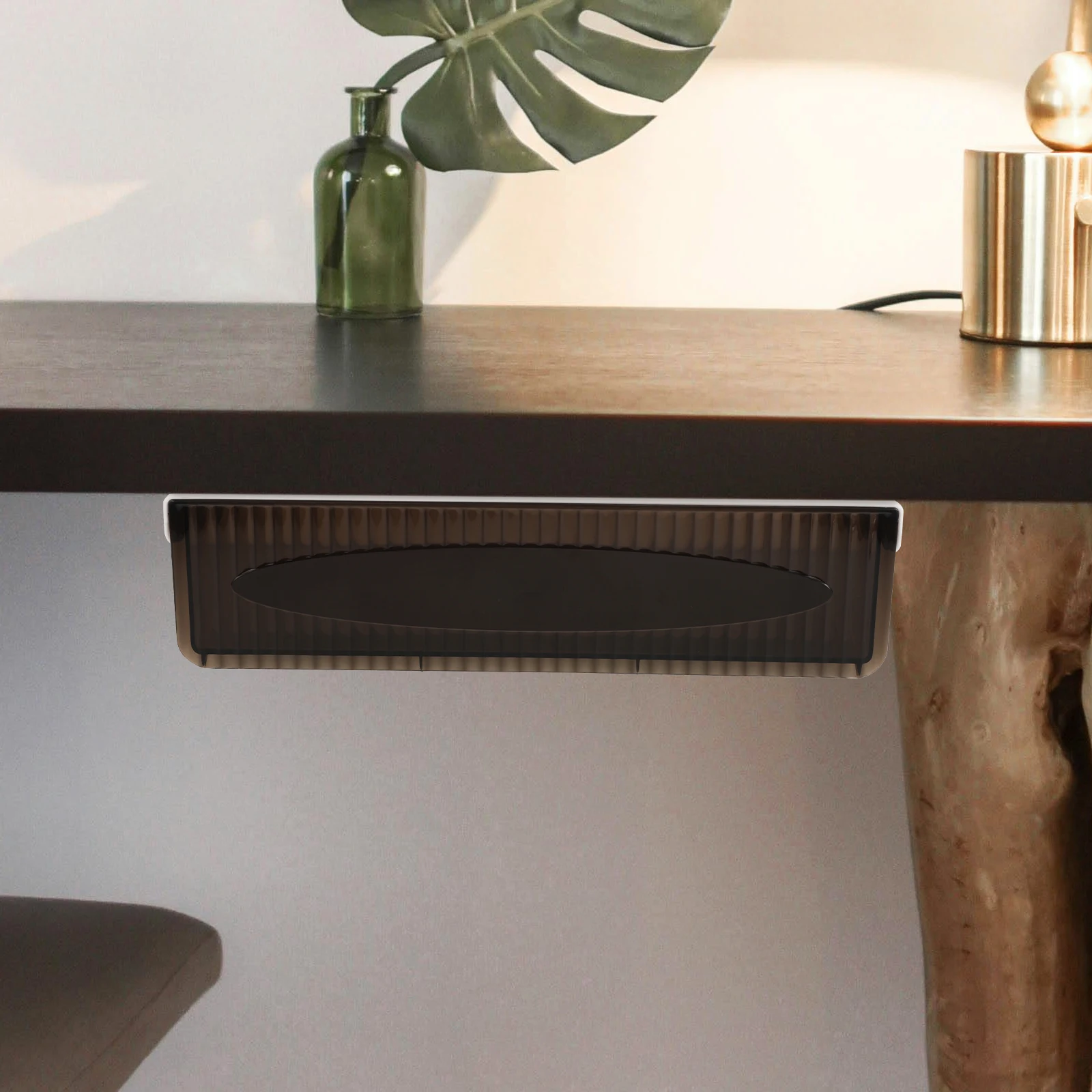 

Desk Drawer Organizer Large Capacity Hidden Storage Under Desk Pull Out Shelf Office Supplies Stationery Organizer