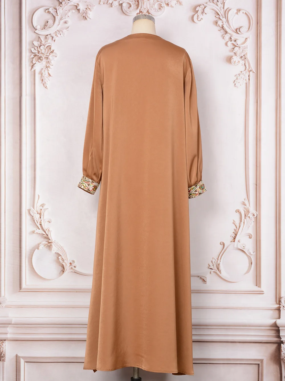 Modesto Abaya Ramadán Dubai bata mujer Musulmane musulmán cárdigan de dos piezas borla colgante bata Marocain Cardigan MT318