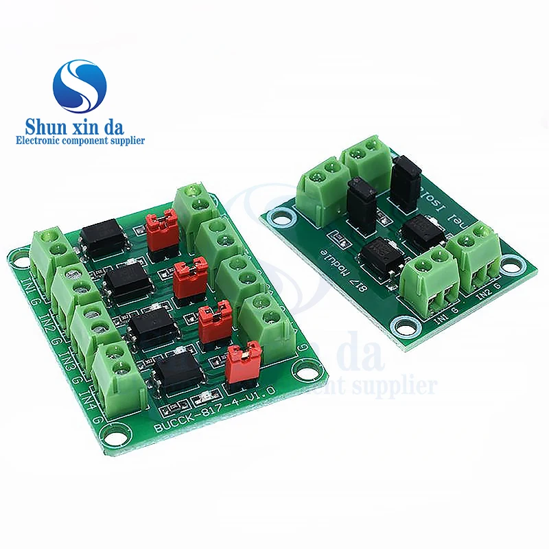 PC817 4 Channel Optocoupler Isolation Board Voltage Converter Adapter Module 3.6-30V Driver Photoelectric Isolated Module PC 817