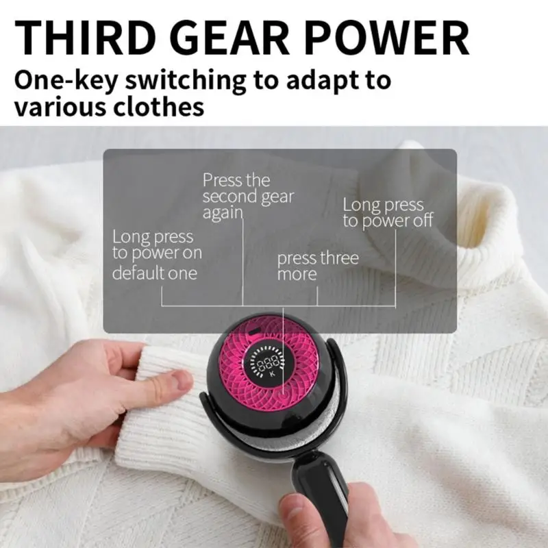 เครื่องโกนหนวดผ้า lint ผ้าสำลีแบบชาร์จได้พร้อม 6 ใบสำหรับเสื้อสเวตเตอร์เสื้อผ้า N58D