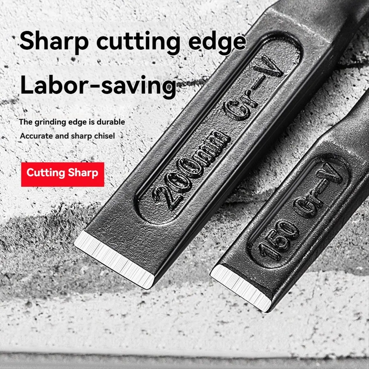 Top Sale Chisels Concrete Tool Chisels Head Cements Stone Splitters Masonry Chisels Flat Shovel Processing 12inch