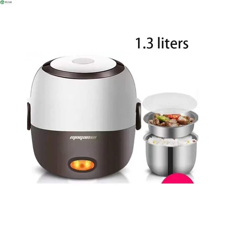 

Mini Electric Rice Cooker Stainless Steel 2/3 Layers Food Container Steamer Portable Meal Heating Lunch Box Heater Warmer Bento