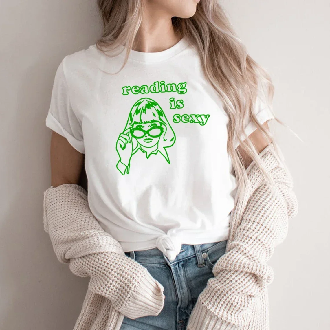 Reading Is Sexy T-Shirt TV Show Shirt Book Lover T Shirt Women Graphic T Shirts Casual Short Sleeve T-shirt Women Clothes
