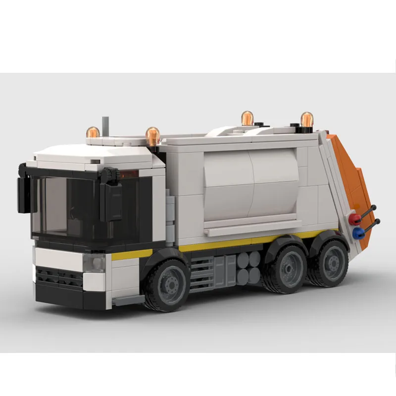 Building Block Model MOC-258063 City Street Traffic Cleaning Garbage Truck 274 Parts Creative Adult Birthday Custom Toy Gift