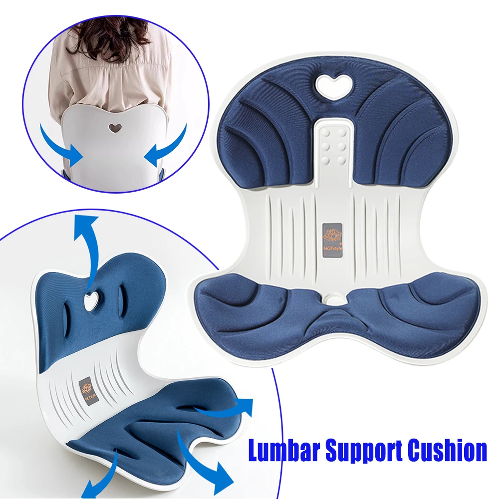 Lumbar Support Cushion Plus Size for Big Guy Large Waist Office Chair Back Cushion Sitting All Day Pain Relief Posture Corrector