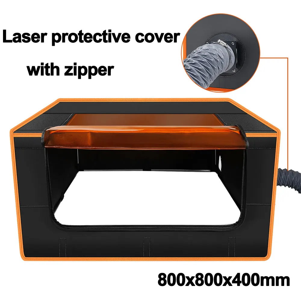 Twotrees Laser Protection Cover With Tube Laser Enclosure Eye Protection for Laser Cut TTS TS2 Fireproof Waterproof with zipper