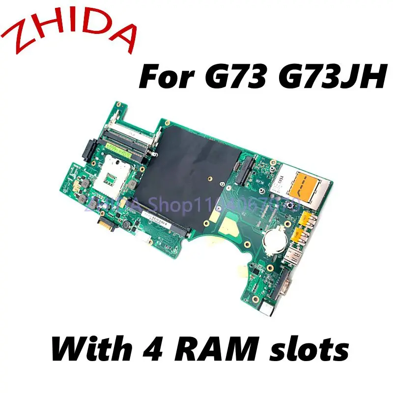 For ASUS G73JH Series Laptop Motherboard HM55 DDR3 with 4 RAM slots 60-NY8MB1200 G73 REV:2.0 main board full test