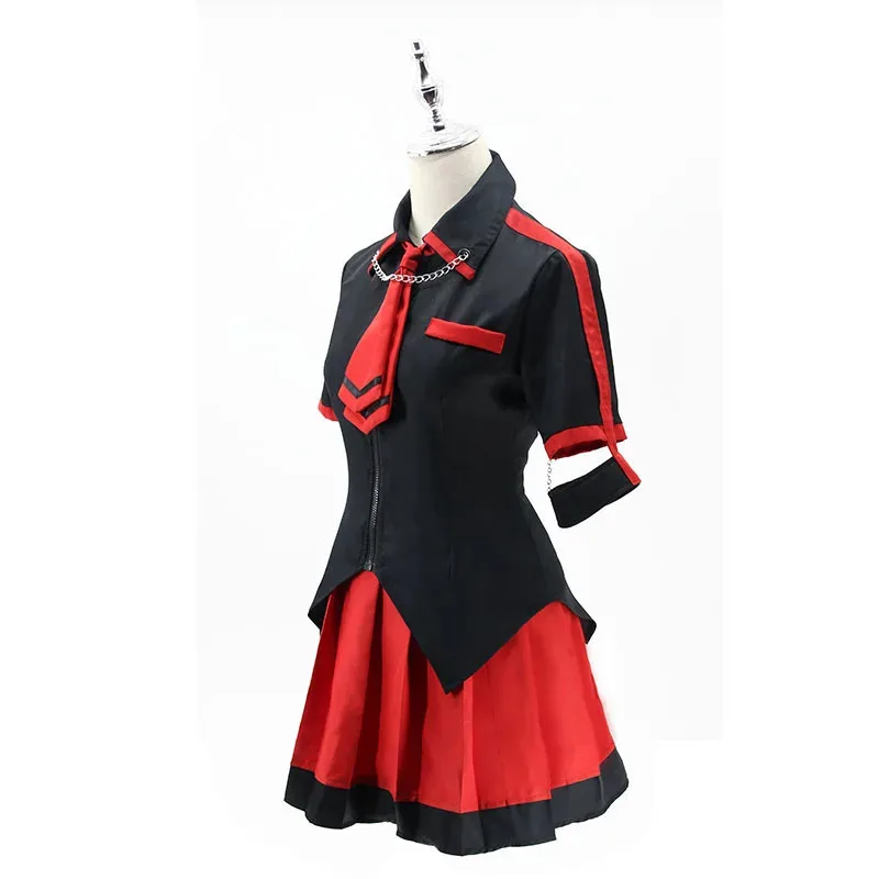 أنيمي الدم-C كيساراجي سايا تأثيري حلي شعر مستعار فتاة قميص التعادل تنورة زي مدرسي الإناث اليومية X؛ 2، F؛ 5.N؛