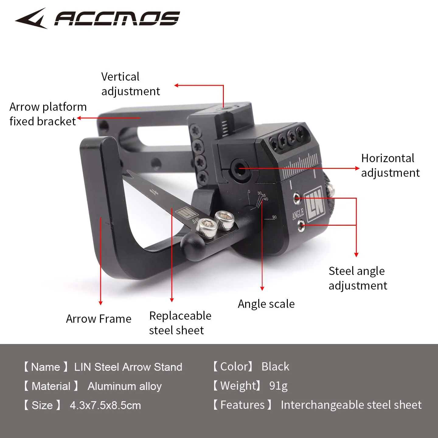 ACCMOS Micro Adjustable Drop Away Arrow Rest Steel Platform for Compound Bow Archery Hunting Target Shooting Accessories