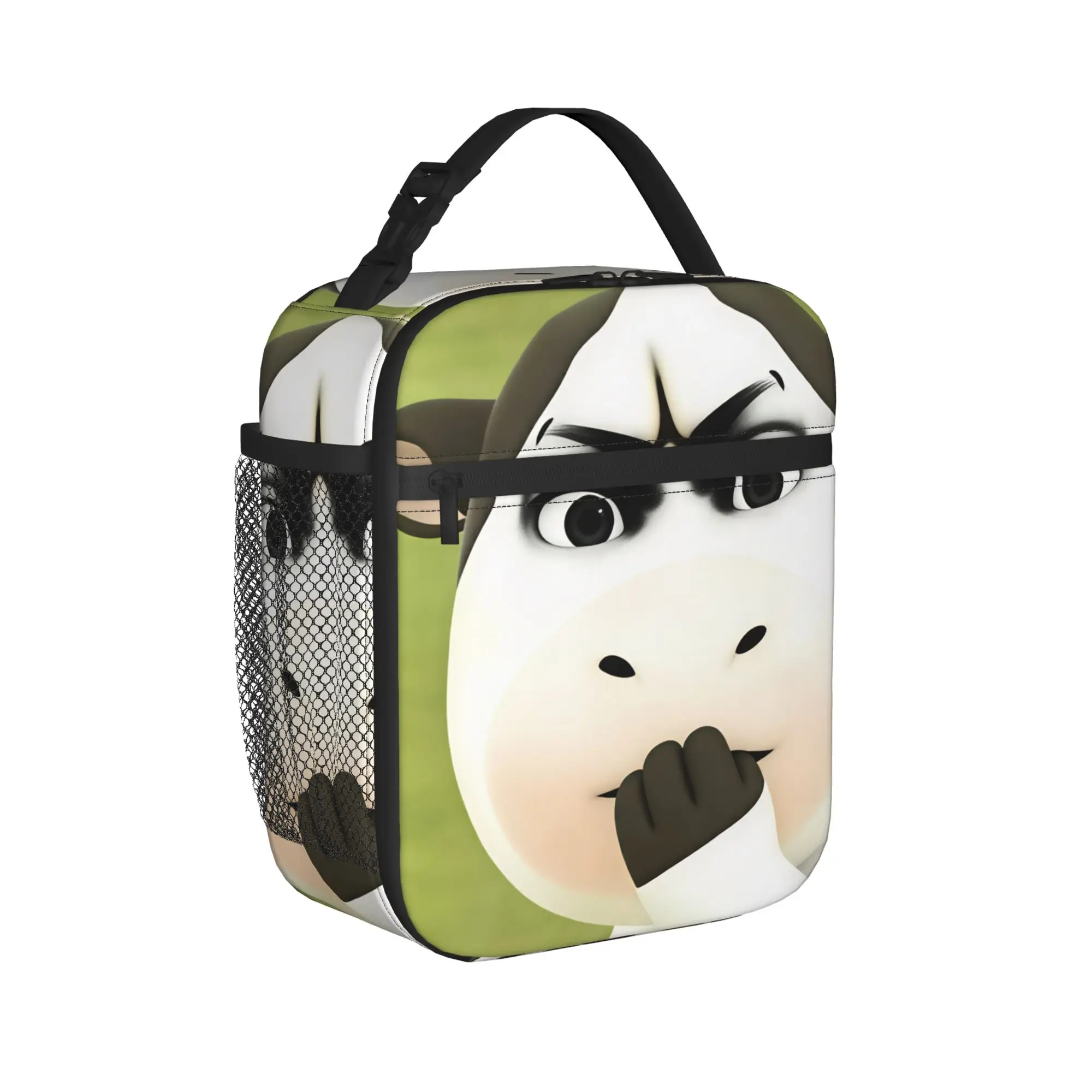 Funny Grassland Cattle Meme  Lunch Bag  Fashion Lunch Box For Women Office Convenient Cooler Bag Oxford Thermal Lunch Bags