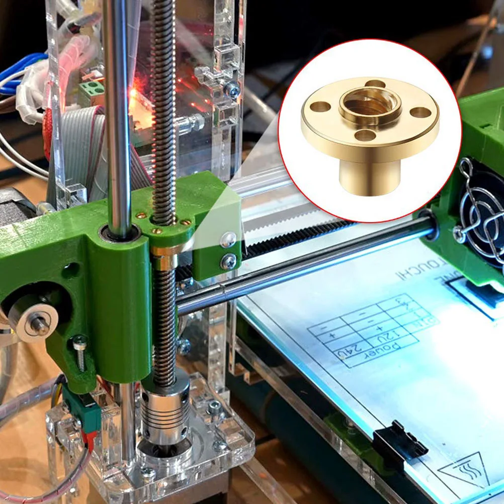 2 pezzi parti della stampante 3D dado in ottone produzione di precisione liscio silenzioso basso manutenzione per dado vite di piombo vite di piombo stampante 3D