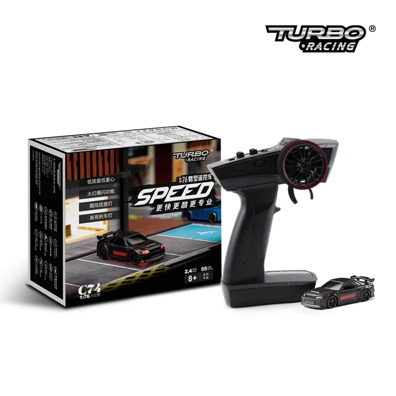 Turbo Racing 1/76 Mini Elektrische Afstandsbediening Auto C76 C75 C74 C73 C71 RTR Sportwagen RC Model Auto voor Kinderen en Volwassenen Speelgoed