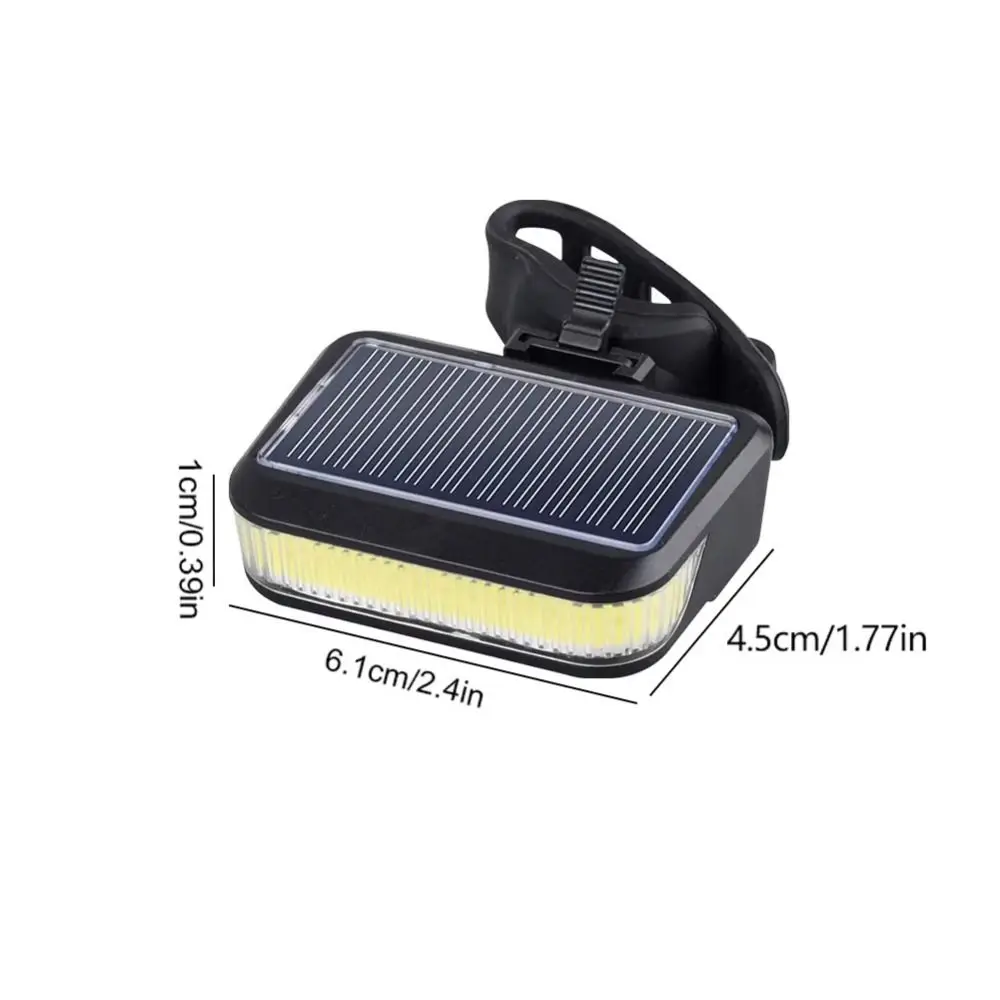 6 Gears Bike Solar Taillights Foldable Waterproof Emergency Warning Lights Multifunctional Charging Strap-On Installation