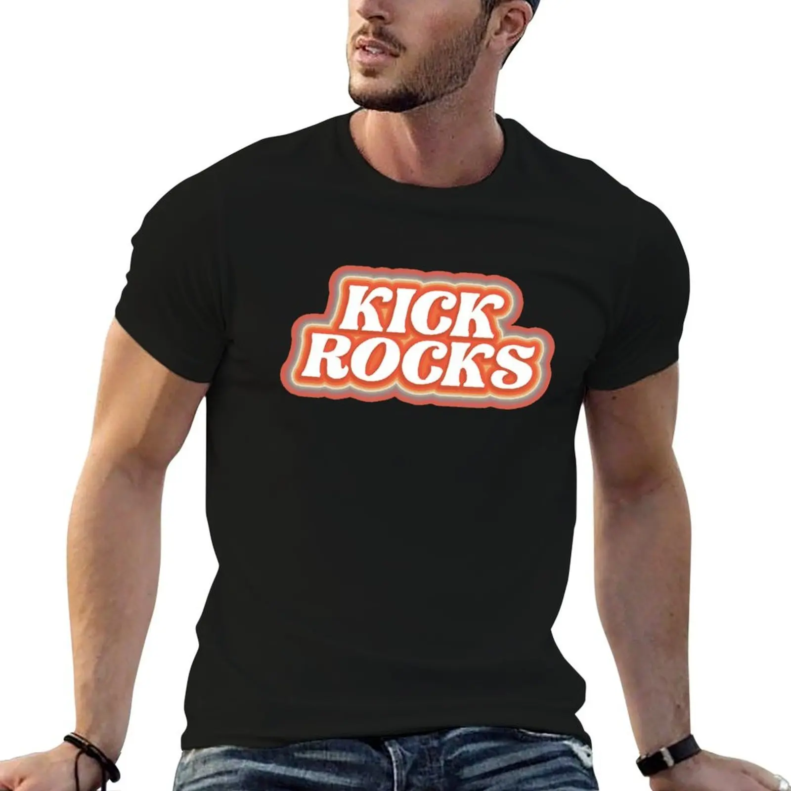 KICK ROCKS - 70s Aesthetic T-Shirt boys whites tees t shirt men 100℅ cotton