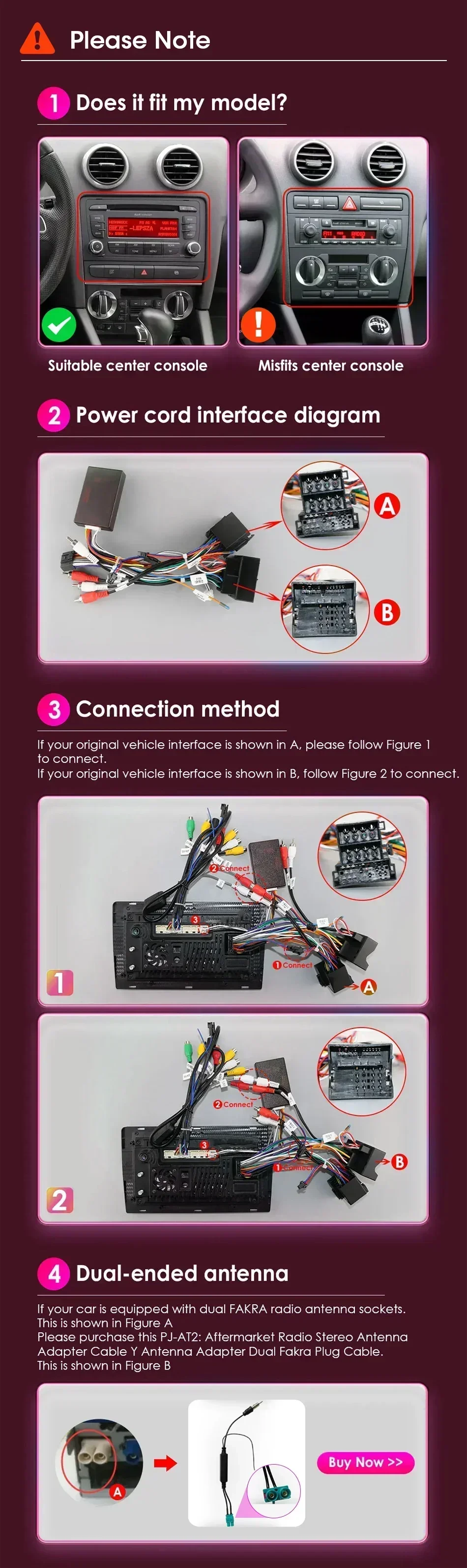 2Din Android Auto & Carplay Autoradio Für Audi A3 2 8P 2003-2013 S3 2006-2012 RS3 2011 2012 GPS Player 4G WiFi Multimedia Stereo – Detail 2