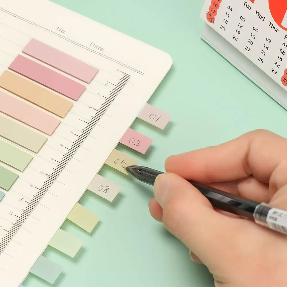 Novelty Fashion Index Flags Office Supplies Label Tab Strip Loose-leaf Paster Sticker Memo Pad Sticky Notes Self Adhesive