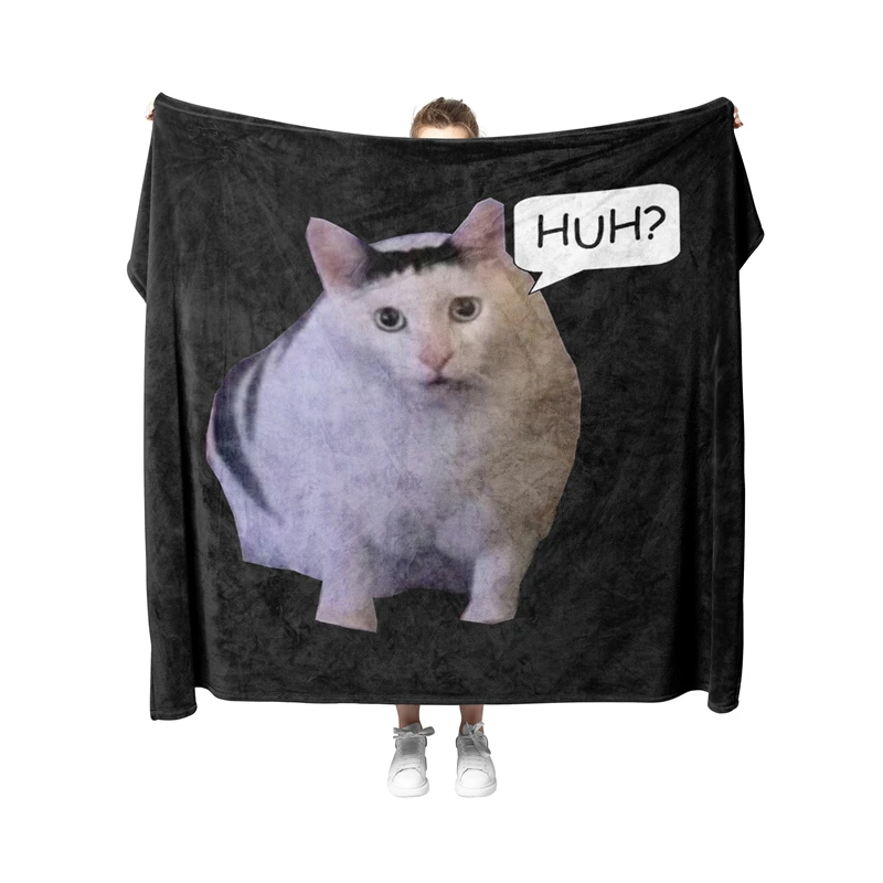 Aertemisi Huh Cat Meme Pet Blanket for Small Medium Large Dog Cat Puppy Kitten Couch Sofa Decor