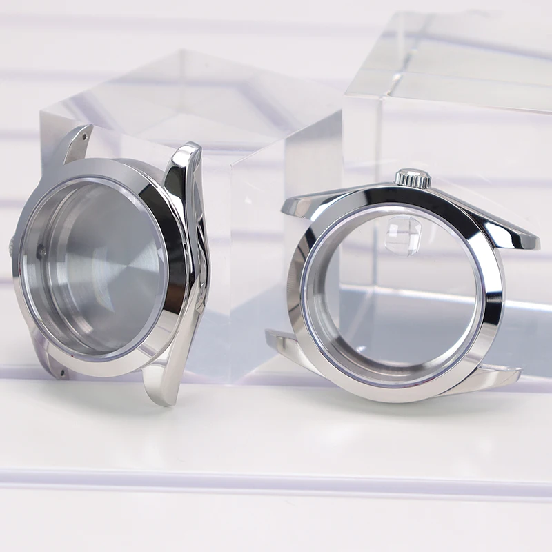 36mm 39mm Silver Watch Case Waterproof Sapphire Glass For Seiko 4R36 NH35 NH36 NH34/38 Miyota 8215 Movement 28.5mm Dial Air King