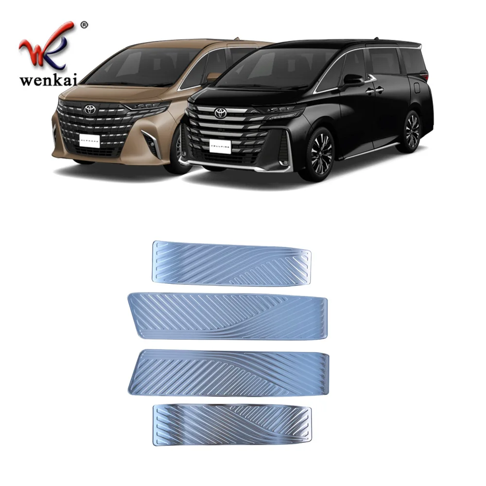 For 2023 Toyota Alphard Vellfire 40 Series Stainless Steel Door Sill Scuff Plate Accessories