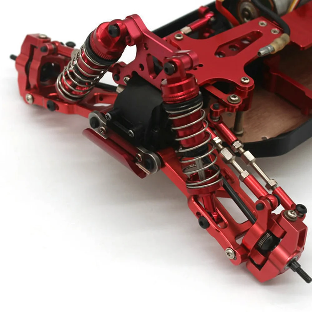 المصد الأمامي المعدني BAAA لـ Wltoys 144001 124017 124019   ملحقات أجزاء ترقية السيارة RC، أحمر