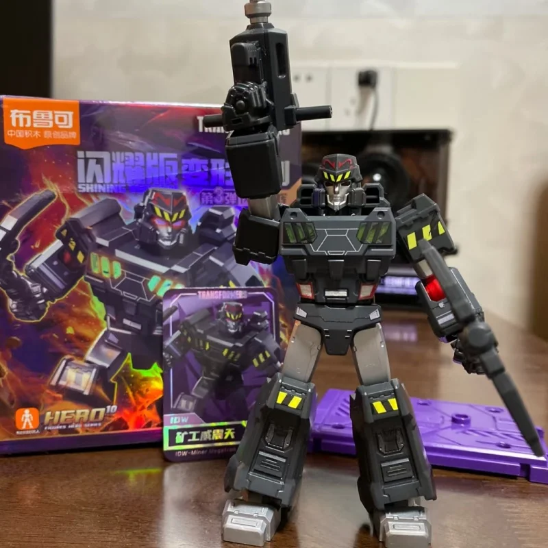 Blokees elencati a caldo Led Shining Versione 3 Transformers Miner Megatron Robot Building Blocks Giocattoli Azione Figure assemblate Regalo