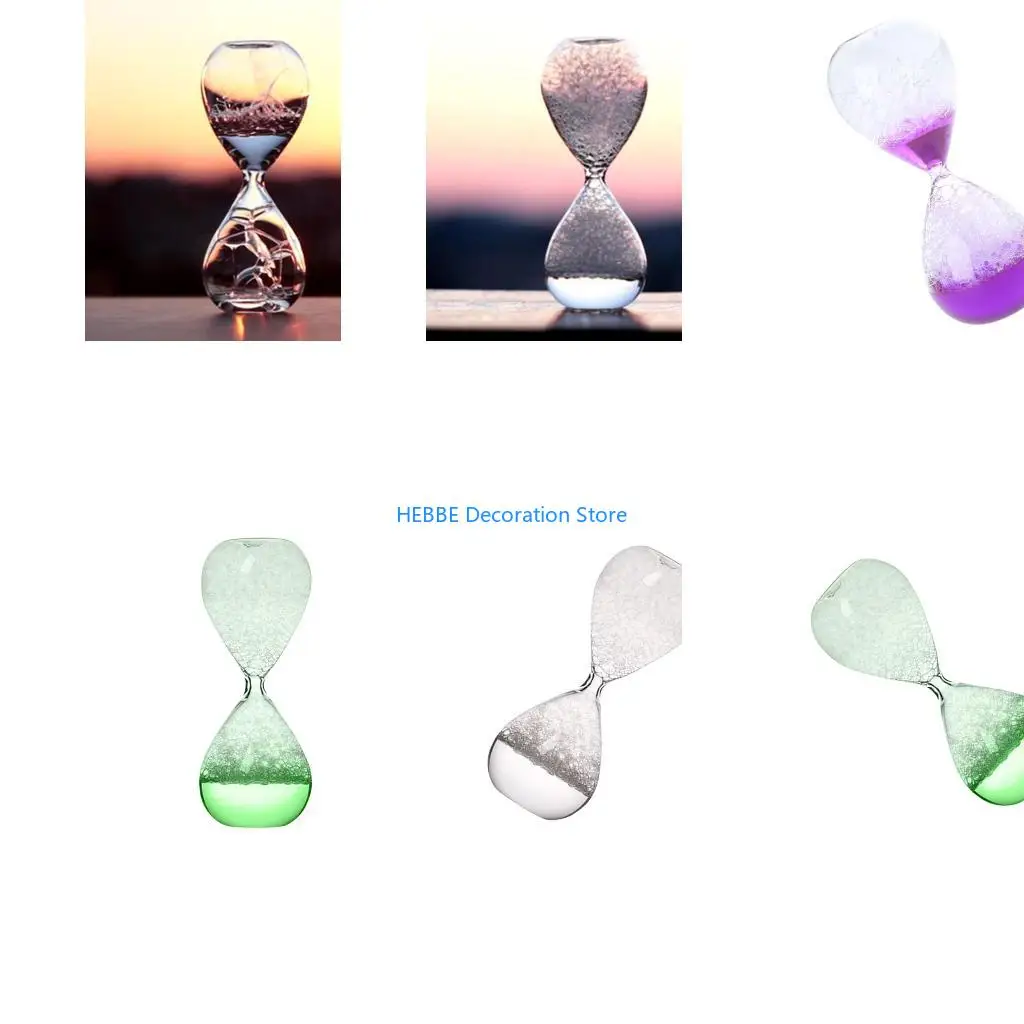 B0KC Sand Timers Liquid Motions Hourglasses Sand Timers Flowing Bubble Large Sand Timers