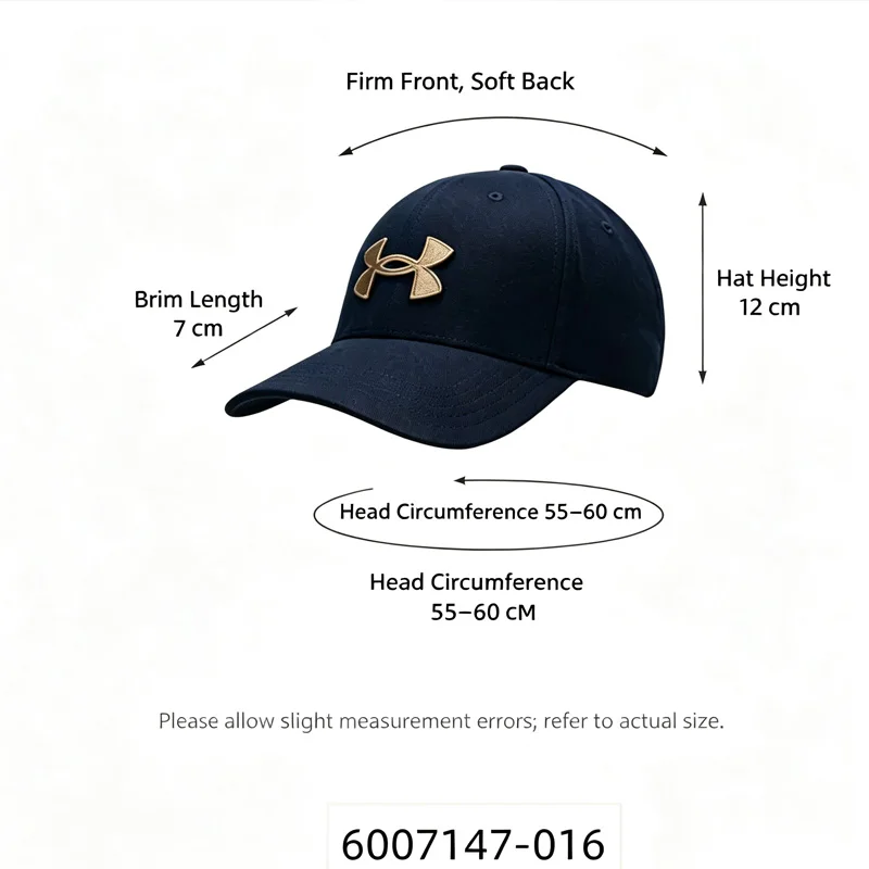 Under Armour 6007147-016 Men Dark Gray Low Profile Baseball Cap Brushed Twill Cotton Adjustable Strap Embroidered  Sports Hat