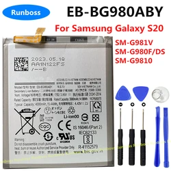 New EB-BG980ABY 4000mAh High Quality Battery For Samsung Galaxy S20 4G, S20 5G SM-G981V SM-G980F/DS SM-G9810 Smart Phone