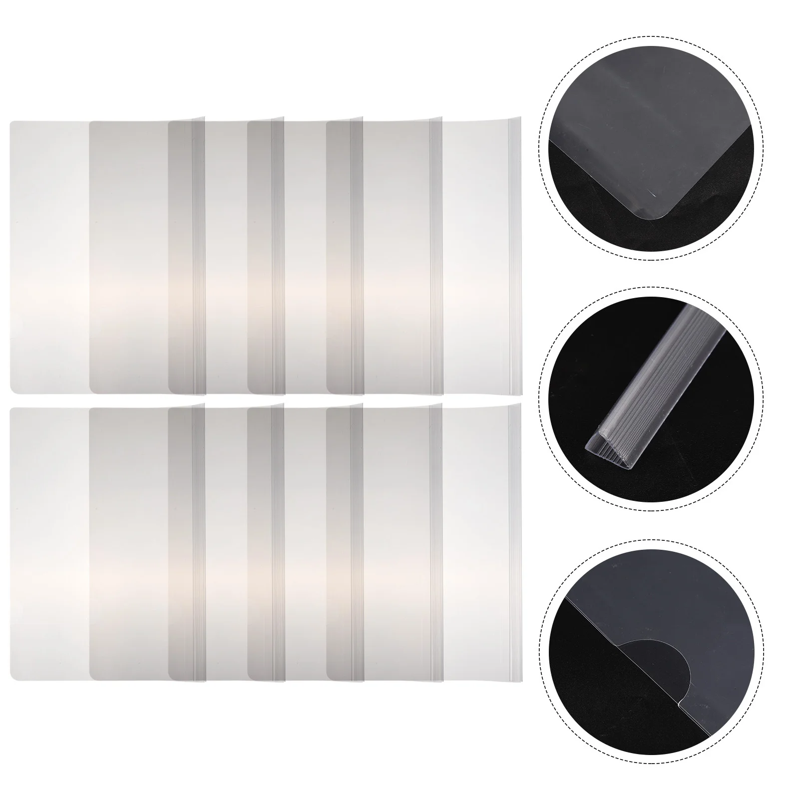 

10Pcs Clear File Organizers A4 Transparent Report Covers Sliding Bar File Folders for Office School Document Storage Waterproof