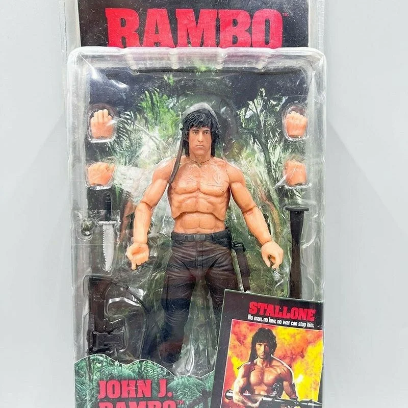 

NECA First Blood Rambo John J Michael Sylvester Gardenzio Stallone Action Figure Toys John J Rambo Replica Model Toys