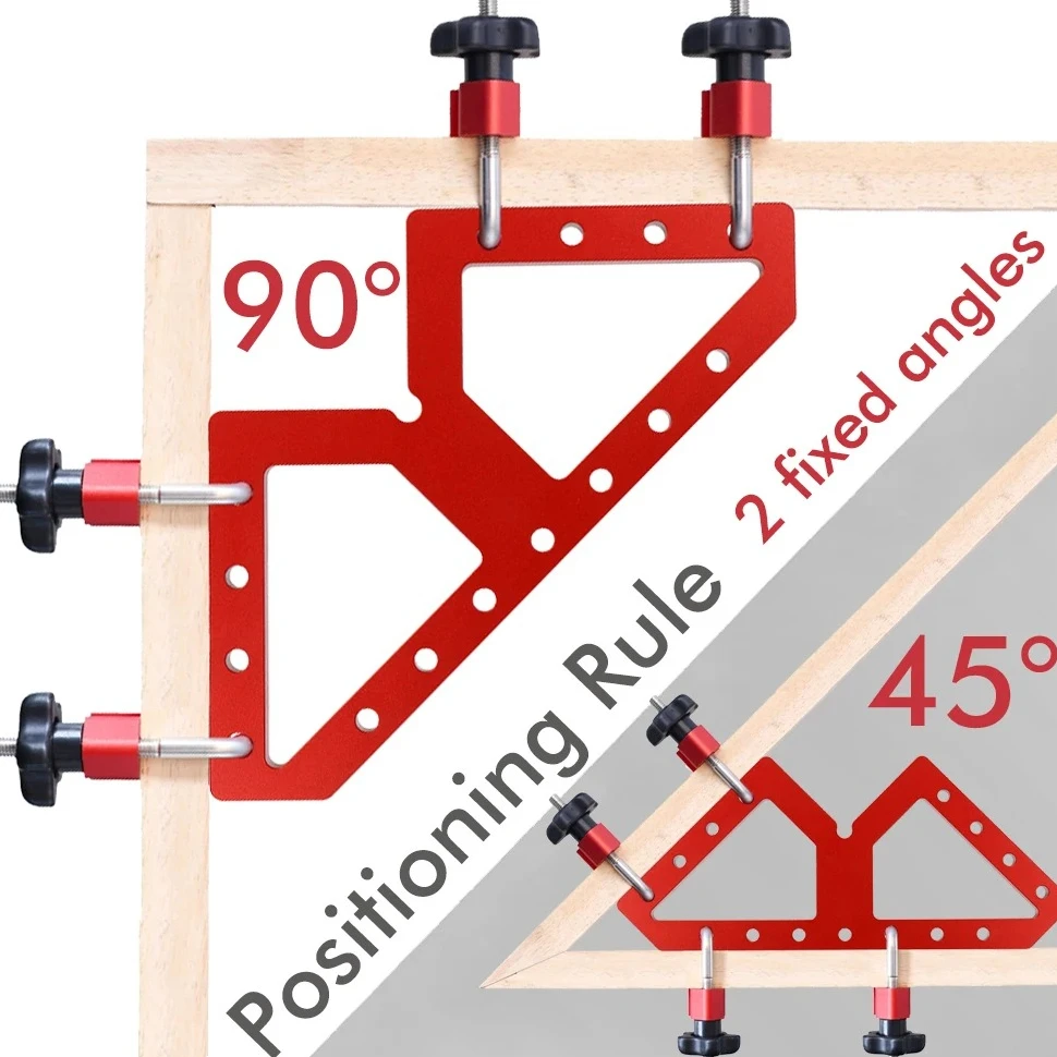 13Pcs Aluminum Alloy 90° W-Shaped Corner Clamp, Heavy Duty Woodworking Jig Tool Set for Frame & Cabinet