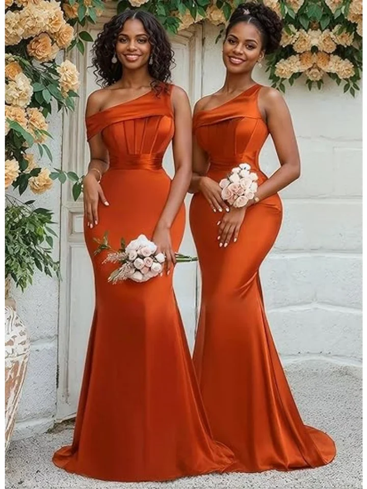 Satin Aliexpress Mermaid Prom Dresses Spocket Dropship Classic Elegant  Mermaid Evening Dresses 2024