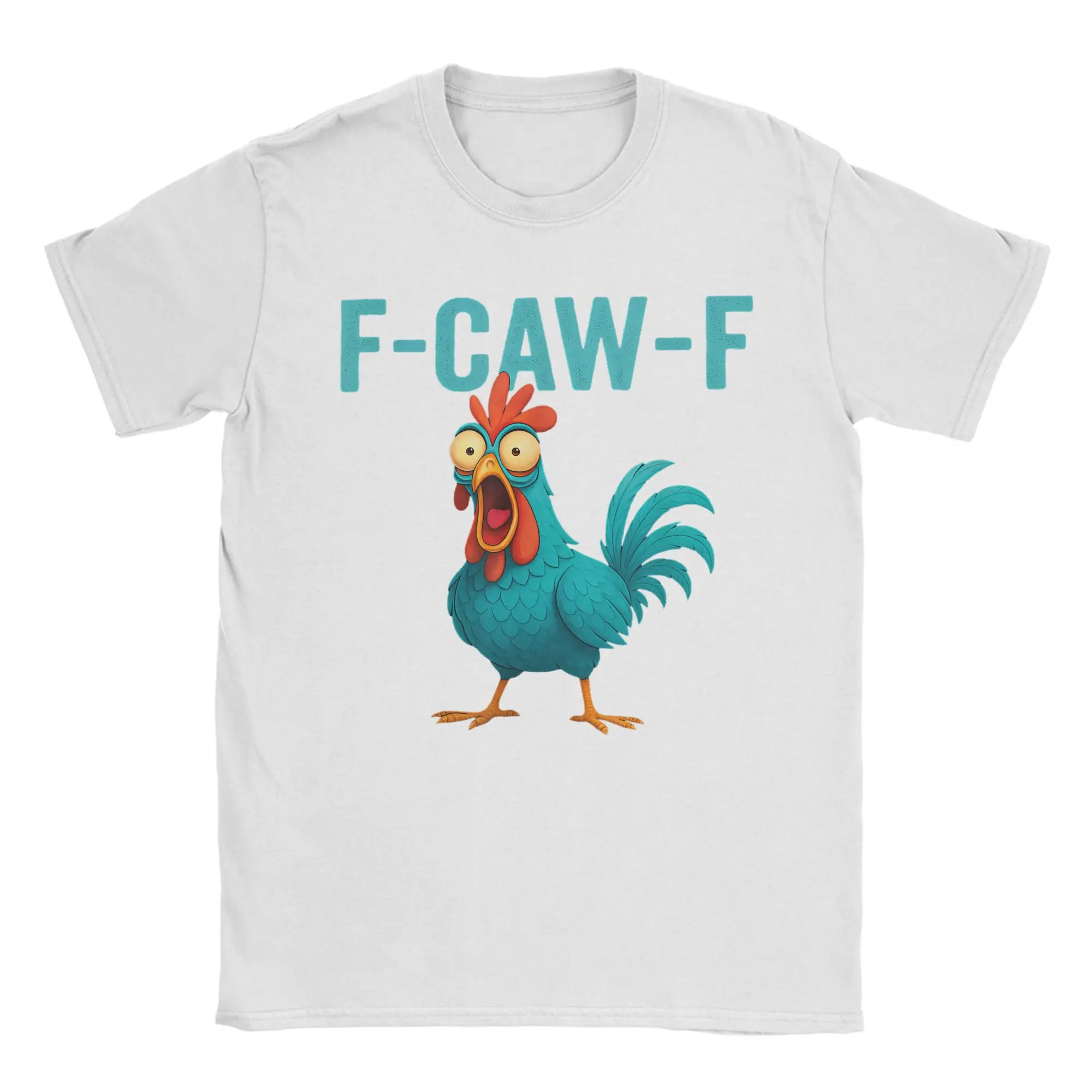 F-CAW-F مضحك الديك الدجاج مزرعة الحيوان الفكاهة الطيور عشاق تي شيرت الرجال النساء تي شيرتات قطن الصيف الرقبة تي شيرت شعبية
