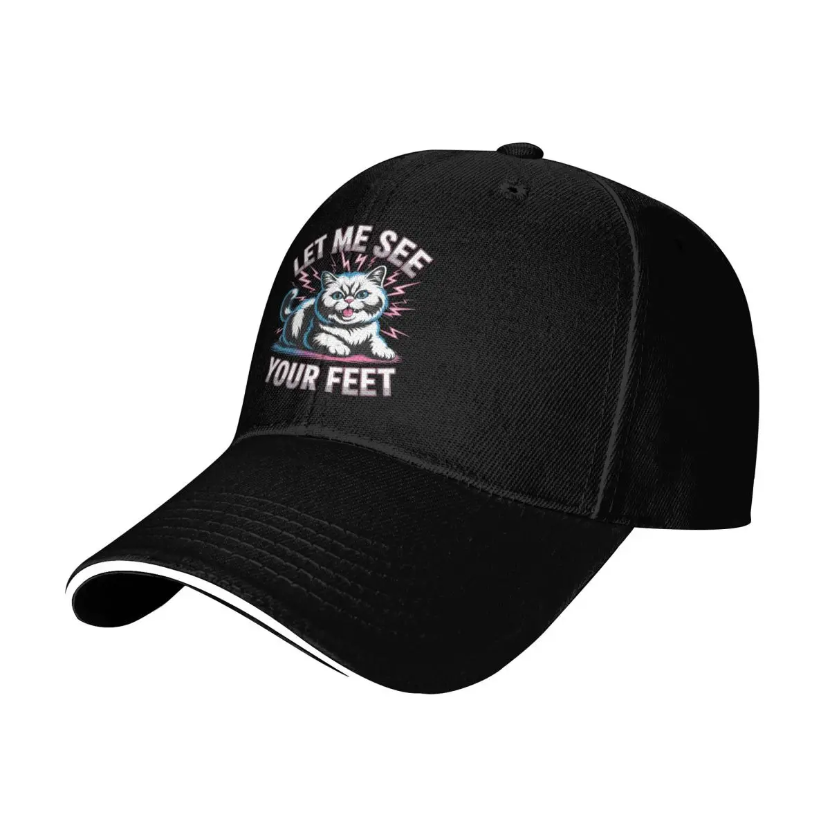 Baseball Caps Your Feet Funny Offensive Cat Meme Bootleg Graphic Casquette Unisex Sport Summer Hats