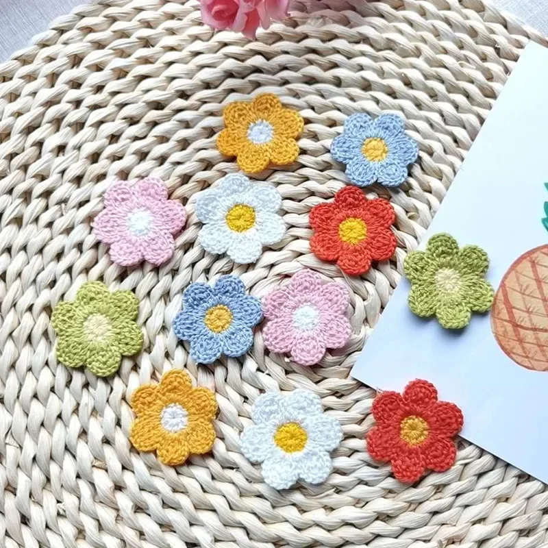 Appliques de fleurs pour bricolage, chapeau, vêtements, leggings, fournitures de couture, vêtements de sauna, patchs décoratifs, 35mm, 50 pièces par lot