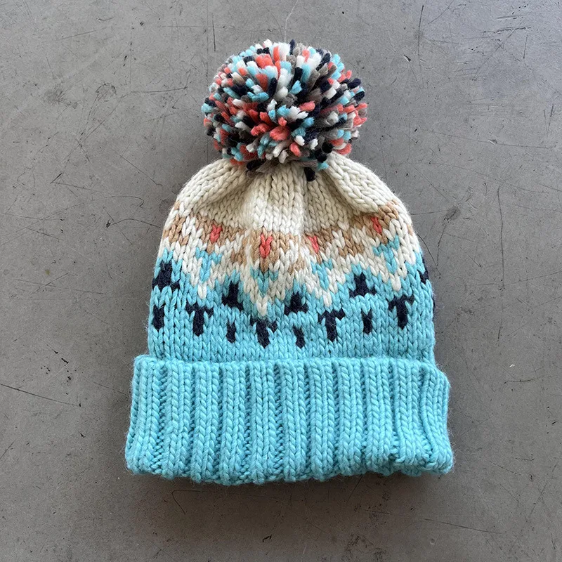 Niedliche Bommelmütze für Damen und Herren, dick, warm, gestrickt, Wolle, Wintermütze, Outdoor, warm, Plüsch, mit Fleece gefüttert, warme Mütze, Mützen, Mütze – Detail 4