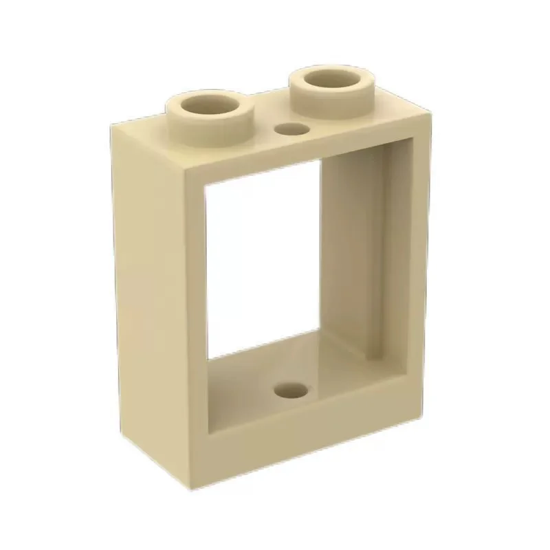 50 Uds rompecabezas partículas 60592 60601 ventana 1x2x2 Kit de bloques de construcción delanteros planos casa ladrillo Idea juguetes cumpleaños regalo de Navidad