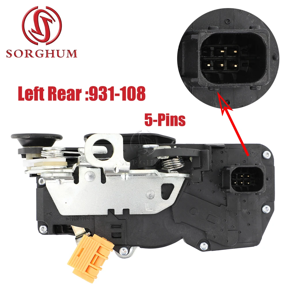 SORGHUM 931-304 931-303 931-108 931-109 Siłowniki zamka przednich i tylnych drzwi do GMC Sierra Yukon Chevrolet Tahoe Cadillac Escalade