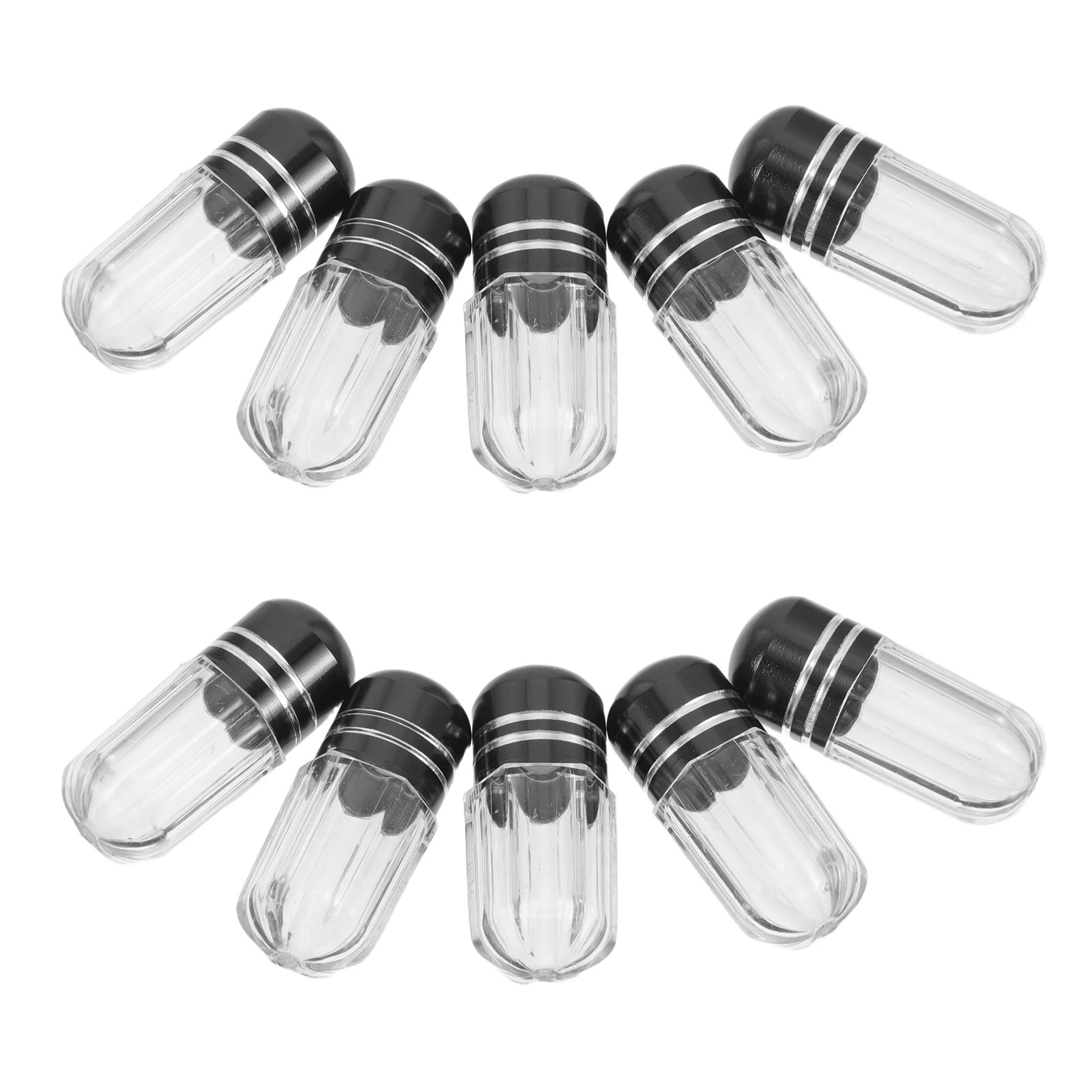 

30Pcs Mini Pill Vials Transparent Plastic Refillable Capsule Bottles Secure Lid Portable Medication Travel Containers