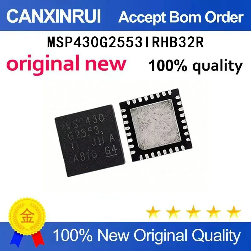 

(5-100 Pieces) Brand new original MSP430G2553IRHB32R QFN32 microcontroller chip IC in stock
