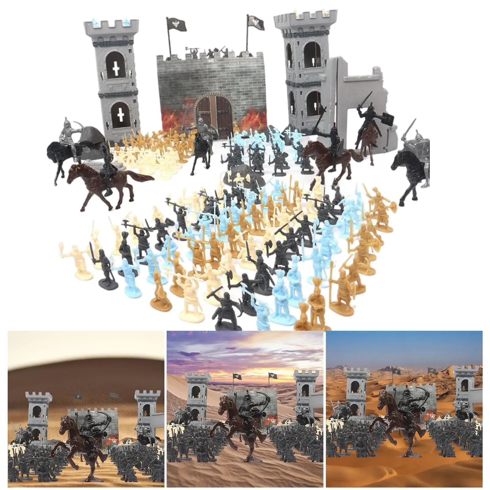 

Toy DIY Plastic Playset Building Soldiers Action Figures for Kids