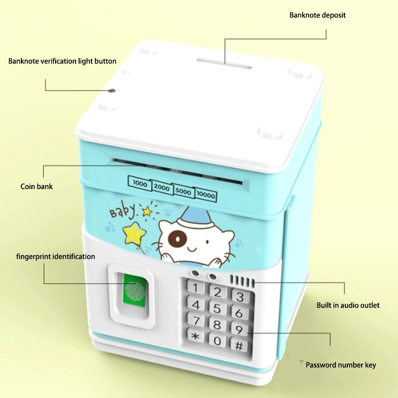 Electronic Piggy Bank Kids Coin Bank With Code, Electronic Money Banks Money Box For Kids,Kids Safe Bank